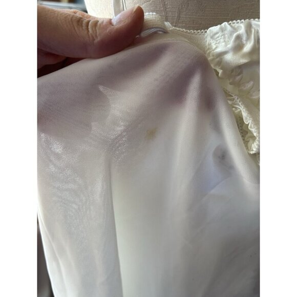 Val Mode Vintage Lingerie Set Lace White Floral Satin V-Neck NWT L Undies - Picture 7 of 10